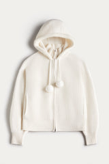 LUXE PUFF ZIP UP CARDIGAN