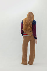 CABLE KNIT WIDE-LEG PANT