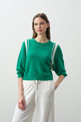 AMANDA CROPPED DOLMAN CREWNECK