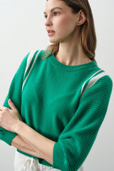 AMANDA CROPPED DOLMAN CREWNECK