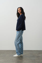 ELINA CASHMERE CABLEKNIT V-NECK