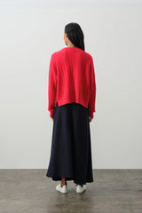 ELINA CASHMERE CABLEKNIT V-NECK