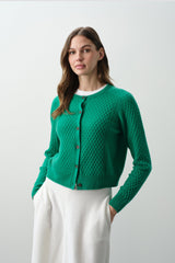 BEATRICE CASHMERE CABLEKNIT CARDIGAN