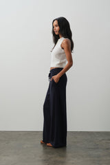 LEYLAH SLEEVELESS CABLE KNIT POLO
