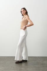 LEYLAH SLEEVELESS CABLE KNIT POLO