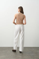 LEYLAH SLEEVELESS CABLE KNIT POLO