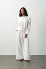 KATIE COTTON CASHMERE CREWNECK
