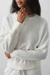 KATIE COTTON CASHMERE CREWNECK