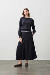 KATIE COTTON CASHMERE CREWNECK