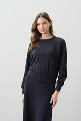 KATIE COTTON CASHMERE CREWNECK