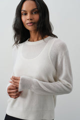 RAFAELA TROMPE L'OEIL CASHMERE CREWNECK