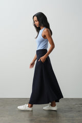 JUSTINE COTTON CASHMERE MAXI SKIRT