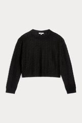 CHRISSY CROPPED CABLE KNIT SWEATER