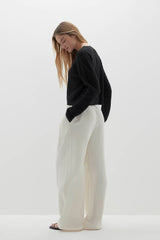 CHRISSY CROPPED CABLE KNIT SWEATER
