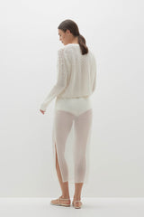 CHRISSY CROPPED CABLE KNIT SWEATER