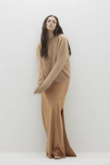 AGNES BRUSHED CASHMERE CREWNECK SWEATER