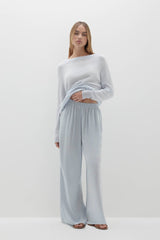 EVAN SILK WIDE LEG PANT | 33" INSEAM
