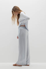 EVAN SILK WIDE LEG PANT | 33" INSEAM