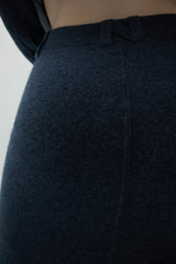 VENICE DENIM CASHMERE MIDI SKIRT