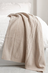 CABLE CASHMERE BABY BLANKET
