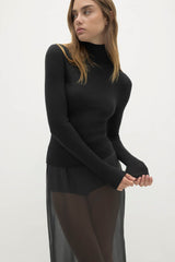 RUMER FITTED CASHMERE TURTLENECK