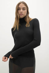 RUMER FITTED CASHMERE TURTLENECK