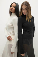 RUMER FITTED CASHMERE TURTLENECK