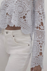 BRIA CROCHET CREWNECK