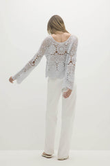 BRIA CROCHET CREWNECK