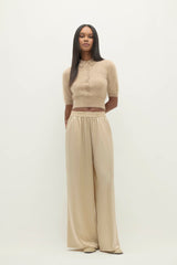 MAISIE BRUSHED CASHMERE COLLARED SWEATER