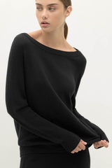 AZALEA CASHMERE OFF THE SHOULDER SWEATER