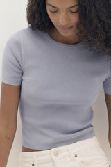 AMEY COTTON CASHMERE CREWNECK TEE