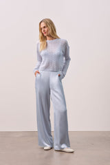 CHRISSY CROPPED CABLE KNIT SWEATER