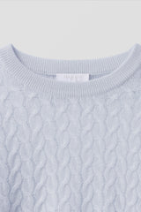 CHRISSY CROPPED CABLE KNIT SWEATER
