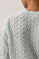 CHRISSY CROPPED CABLE KNIT SWEATER