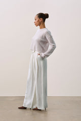CHRISSY CROPPED CABLE KNIT SWEATER