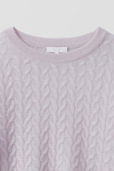 CHRISSY CROPPED CABLE KNIT SWEATER
