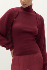 ANTOINETTE RIBBED CASHMERE SHRUG