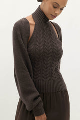ANTOINETTE RIBBED CASHMERE SHRUG