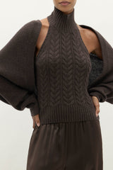 ANTOINETTE RIBBED CASHMERE SHRUG