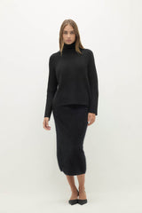KORA CASHMERE MOCK NECK SWEATER
