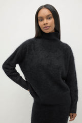 ETHEL BRUSHED CASHMERE TURTLENECK SWEATER