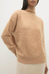 ETHEL BRUSHED CASHMERE TURTLENECK SWEATER