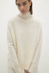 ETHEL BRUSHED CASHMERE TURTLENECK SWEATER