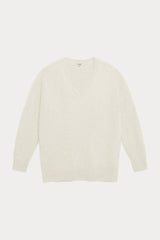GLADYS BRUSHED CASHMERE V-NECK SWEATER