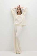 PENELOPE BRUSHED CASHMERE OFF THE SHOULDER SWEATER