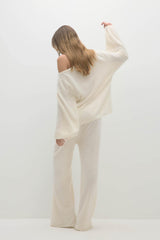 PENELOPE BRUSHED CASHMERE OFF THE SHOULDER SWEATER