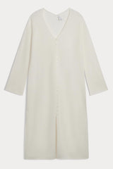 ELOISE BUTTON-FRONT CASHMERE KAFTAN