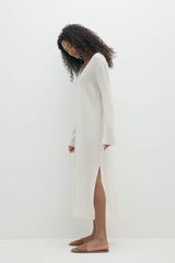 ELOISE BUTTON-FRONT CASHMERE KAFTAN