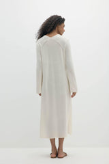 ELOISE BUTTON-FRONT CASHMERE KAFTAN